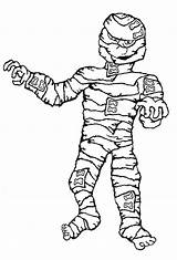 Mummy Coloring Pages Printable Halloween Kids sketch template