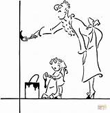 Coloring Pages Mother Painting Girl Little Walls Printable Mom Drawing Doing Good sketch template