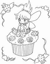 Coloring Cupcakes Cupcake Pages Fairy Cute Printable Kids Drawing Strawberry Print Colouring Bakery Birthday Sheets Bestcoloringpagesforkids Cup Food Girls Rocks sketch template