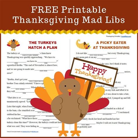 thanksgiving mad libs printable printable word searches