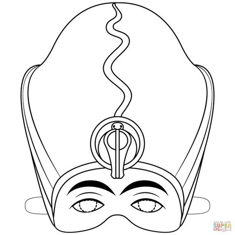 egyptian pharaoh mask coloring page  printable coloring pages