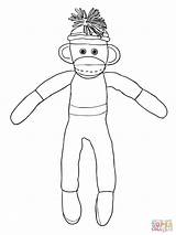Coloring Monkey Sock Pages Popular Coloringhome sketch template