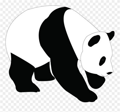 panda silhouette png panda head vector   clipart