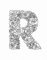 Coloring Letter Pages Letters Adult Rated Floral Printable Drawing Alphabet Adults Color Worksheets Illustrated Colouring Sheets Pre Kids Preschool Getcolorings sketch template