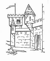 Castle Coloring Medieval Angle Side sketch template