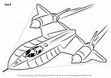 Blackbird Lockheed Coloring Silhouette sketch template