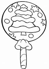 Lollipop Coloring Christmas Designlooter Candy sketch template