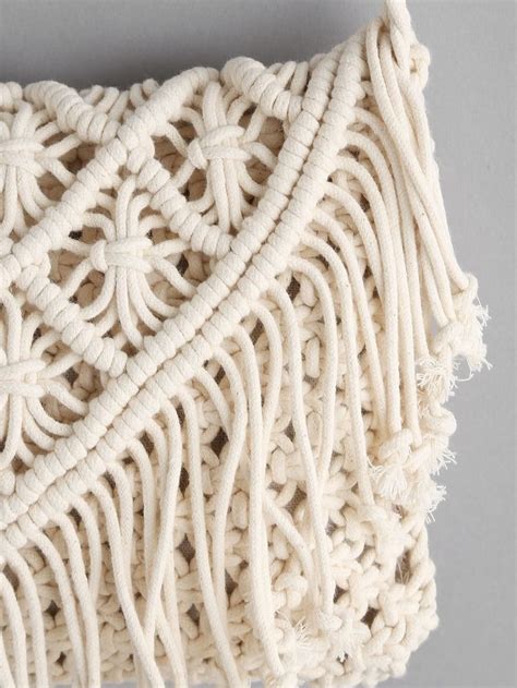cheap crochet hollow out tassel bag for sale australia shein macrame