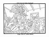 Fallout Mothman Colouring sketch template