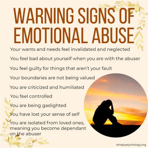 signs  emotional abuse   relationship