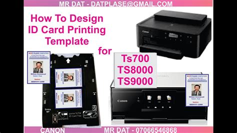 design id card printing template  canon ts cd printer series