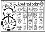 Spin Syllables Read Color sketch template