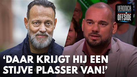 wesley reageert op hugo borst daar krijgt hij een stijve plasser van veronica offside