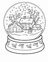 Winter Navidad Inverno Schneekugel Navideños Hiver Globe Archzine Stampa Raskrasil sketch template