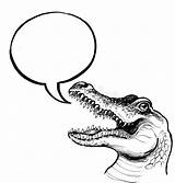 Gator Alligator Speaking Ballon Speech Ink Drawing Dreamstime Illustrations Vectors Stock sketch template