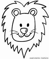 Lion Coloring Face Head Pages Template Sheet Printable Lions Color Print Cartoon Treehut Baby African Set Mask Getcolorings Sheets Choose sketch template