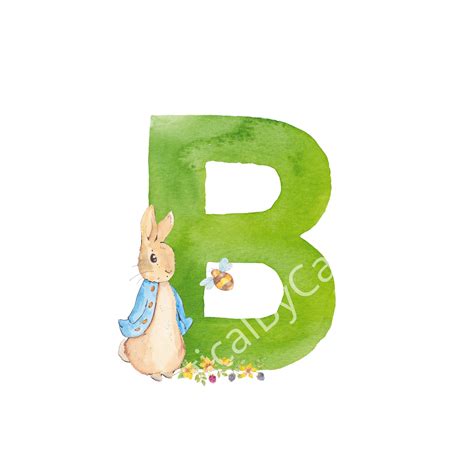 lovely rabbit alphabet digital print      etsy