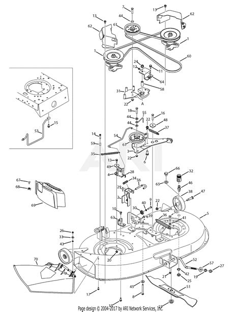 troy bilt avkg bronco  parts diagram  mowing deck