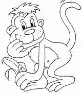 Pintar Monos Chimpance Affe Infantiles Banano Cortar Pegar Comiendo Gorilas Orangutanes Salvajes Raudales Exploradora Dora Animalitos Bebeazul sketch template