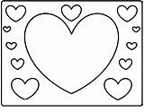 Coloring Valentines Hearts Pages Valentine Kids sketch template