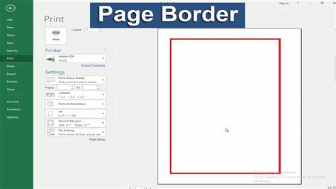 add page border  excel design talk