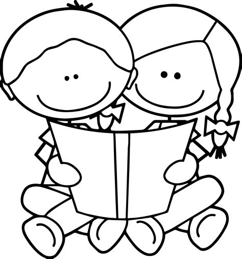 ideas  kids reading coloring pages home family style