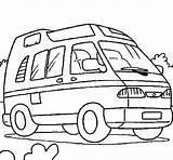 Camper Camioneta Caravane Compatto Caravana Compacte Compacta Acolore Coloringcrew Disegni Coloritou Coloreado sketch template