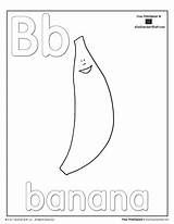 Banana Coloring Printables Worksheets Letter Pages Alphabet Printable Kids Letters Activities Choose Board sketch template