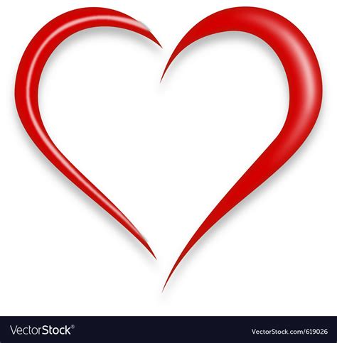 red love heart royalty  vector image vectorstock