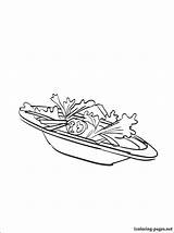 Salad Coloring Pages Printable Getcolorings Color Getdrawings Food Drinks Comments sketch template