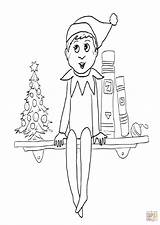 Elf Shelf Coloring Pages Christmas Printable Color Sheets Print Excellent Birijus Popular Getcolorings sketch template