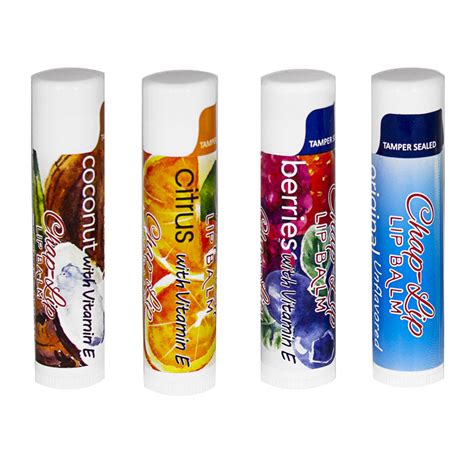 wholesale chap lip balm  vitamin  assorted flavors weiners