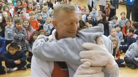 military dad surprises daughter at school in adorable