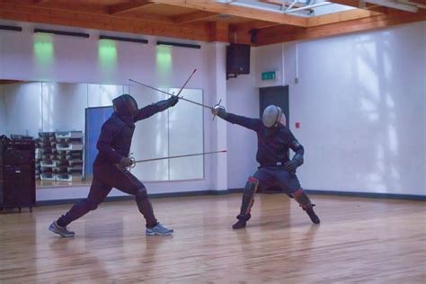 video sparring session  school   sword