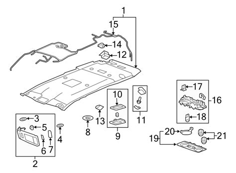 chevrolet traverse headliner wo sunroof wrr entertainment titanium  gm parts