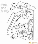 Coloring Monsters Inc Pages Mike Sheet Sulley Character sketch template