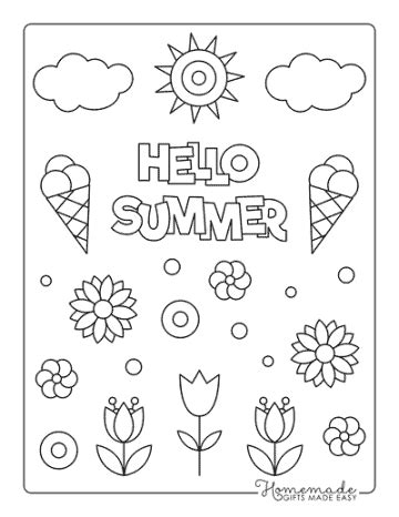 summer coloring pages updated   festive