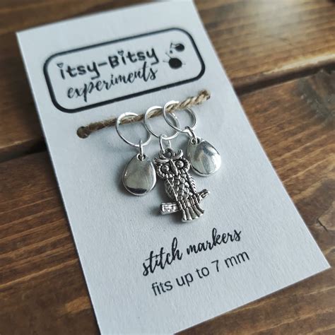Itsy Bitsy Experiments Owl And Rain Stitch Markers – Itsy Bitsy Yarn Store