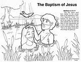 Coloring Baptism Baptist Baptizes sketch template