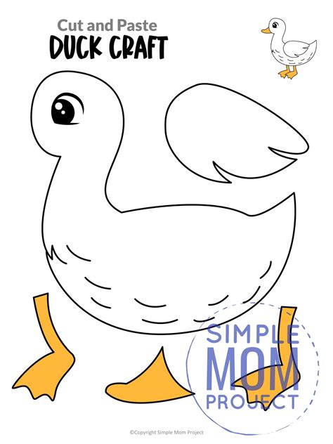 printable duck craft template simple mom project  printable