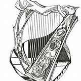Harp Celtic Drawing Irish Soundcloud Seal Wren Getdrawings Scott Thule Ultima sketch template