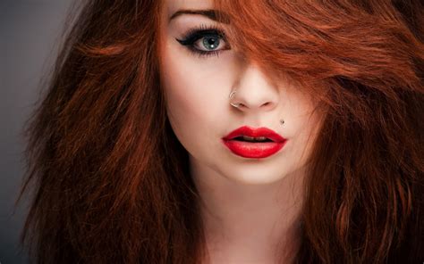 wallpaper face women redhead model portrait nose