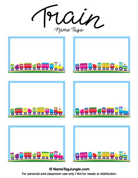 printable train  tags  template