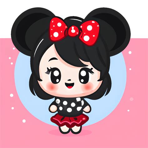 cute baby minnie mouse chibi kawaii creative fabrica