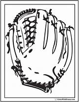 Baseball Coloring Glove Pages Color Printable Print Gloves Colorwithfuzzy sketch template