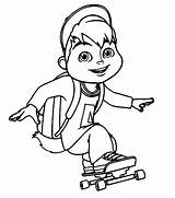 Alvin Skateboard Chipmunks Hurtling Fast Pages2color Pages Cookie Copyright sketch template