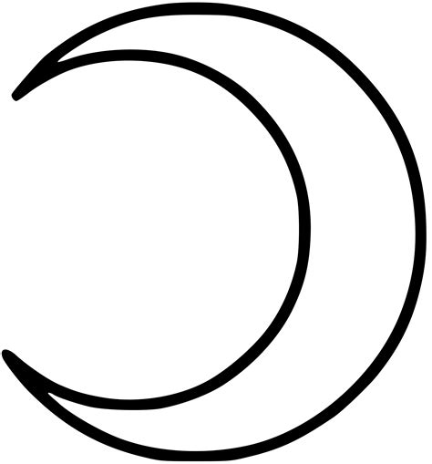 crescent moon symbol clipart
