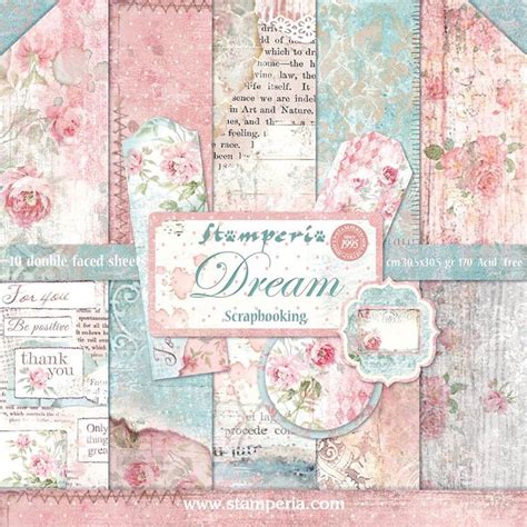 stamperia dream  scrabooking paper pad etsy scrapbook paper paper pads scrapbook
