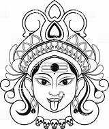 Maa Kali Durga Goddesses sketch template