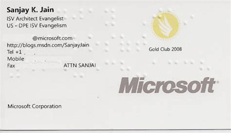 microsoft business card
